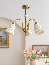 Lustre rétro « French Vintage » en céramique et cuivre style américain design | Marco Lucetti