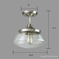 Lustre Rétro-Industriel en Cristal Clair pour Salle à Manger Intérieure | Marco Lucetti