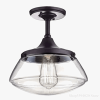 Lustre Rétro-Industriel en Cristal Clair pour Salle à Manger Intérieure | Marco Lucetti