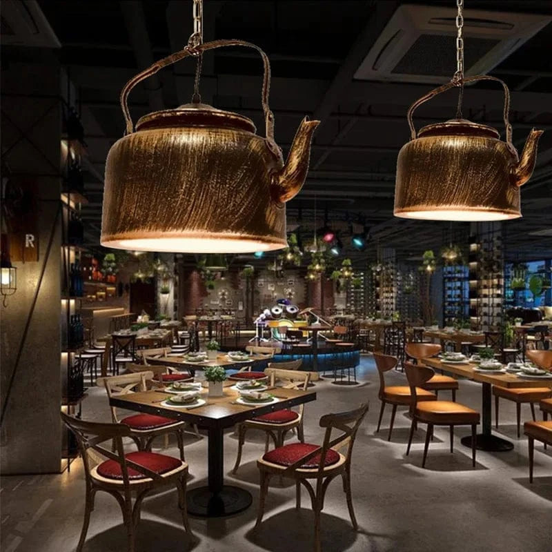 Lustre rétro industriel en fer pour bars & restaurants - Musique - Modèle WJ11087 | Marco Lucetti