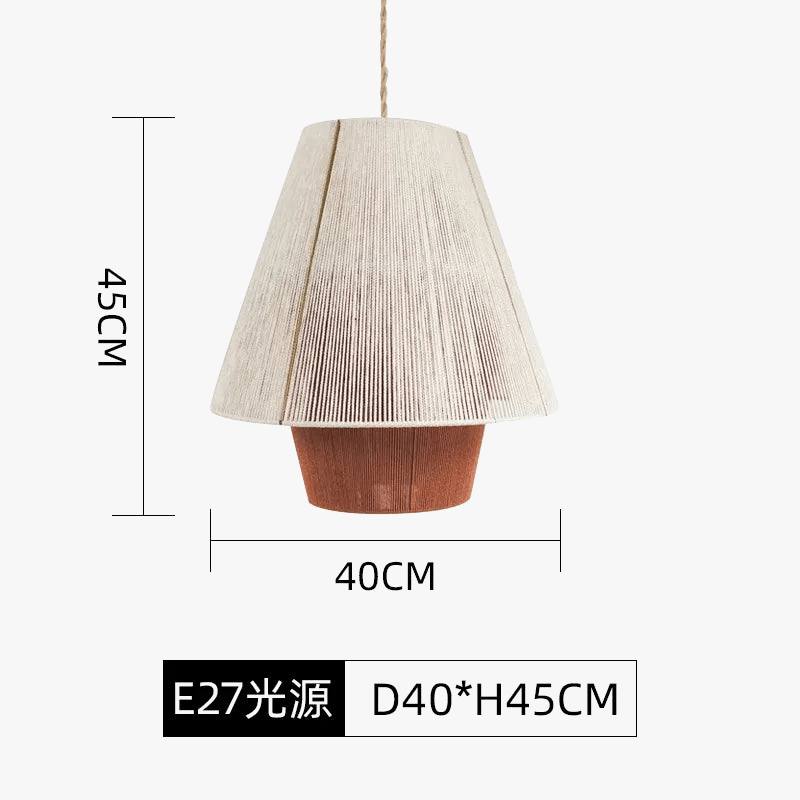 Lustre Rétro Japonais en Corde de Chanvre pour une Décoration Créative | Marco Lucetti