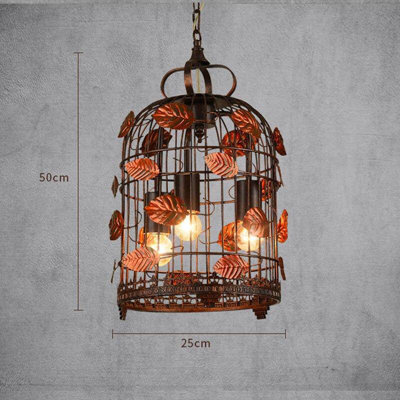 Lustre rétro LED "Birdcage" en métal | Marco Lucetti