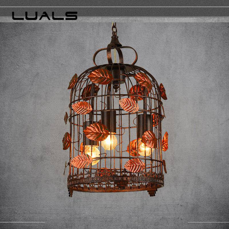 Lustre rétro LED "Birdcage" en métal | Marco Lucetti