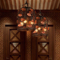 Lustre rétro LED "Birdcage" en métal | Marco Lucetti