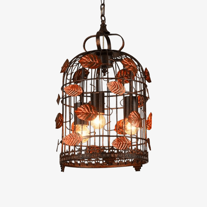 Lustre rétro LED "Birdcage" en métal | Marco Lucetti