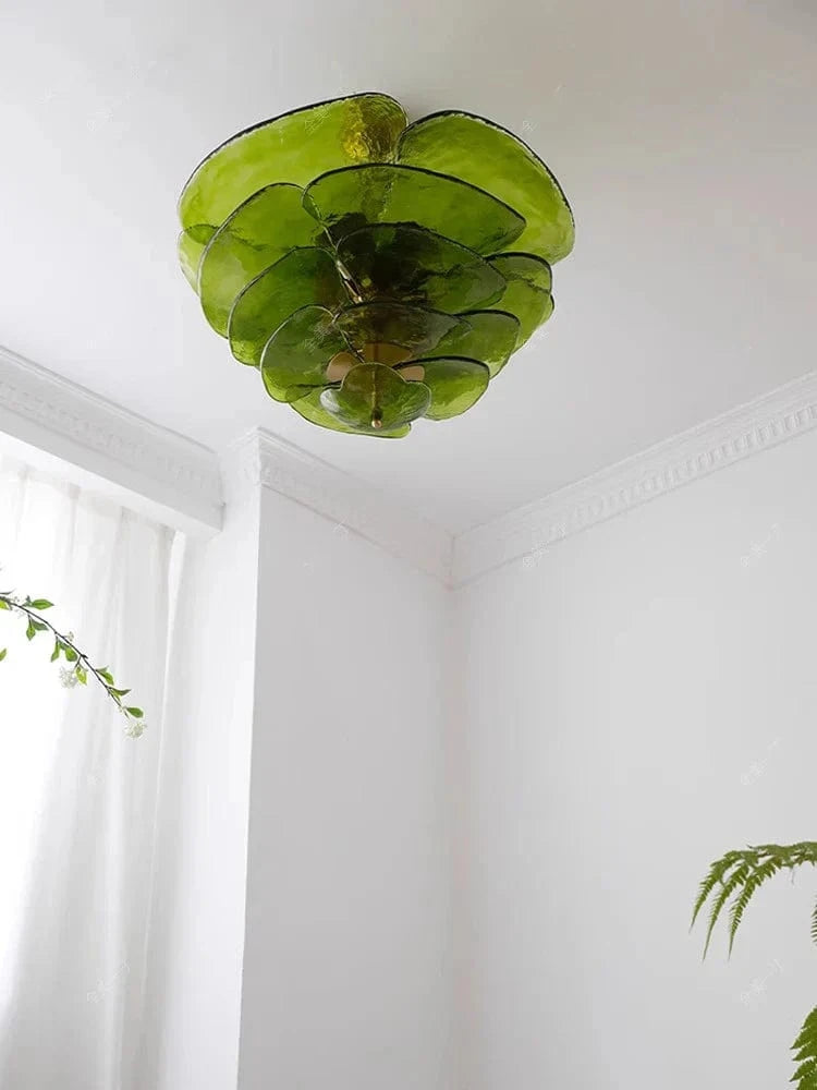 Lustre rétro led de luxe en verre coloré | Marco Lucetti