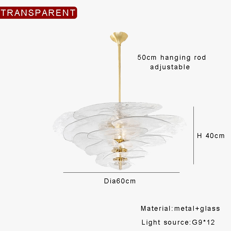 Lustre rétro led de luxe en verre coloré | Marco Lucetti