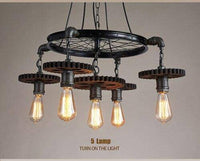 Lustre rétro LED "Édition Industrielle" | Marco Lucetti 5 lampes