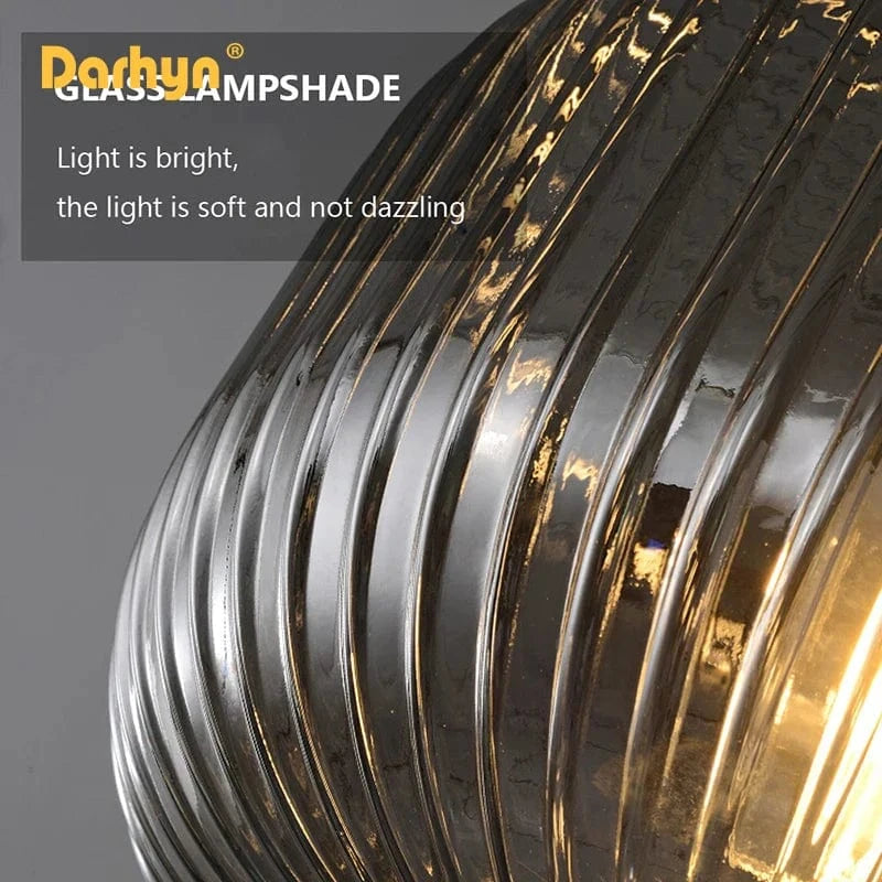 Lustre rétro LED en verre pour une déco intérieure élégante | Marco Lucetti