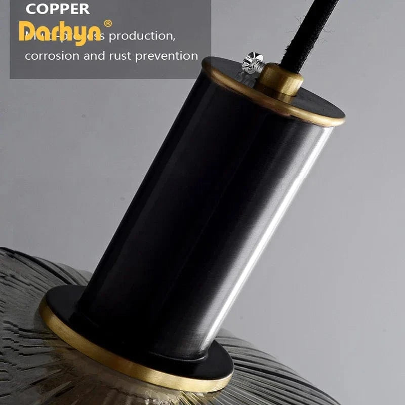 Lustre rétro LED en verre pour une déco intérieure élégante | Marco Lucetti