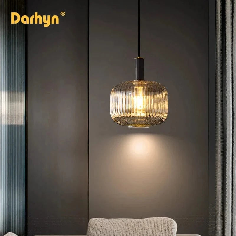 Lustre rétro LED en verre pour une déco intérieure élégante | Marco Lucetti