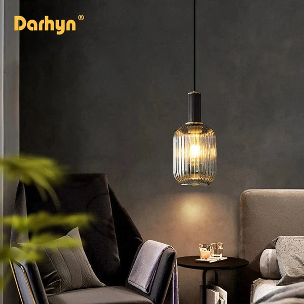 Lustre rétro LED en verre pour une déco intérieure élégante | Marco Lucetti