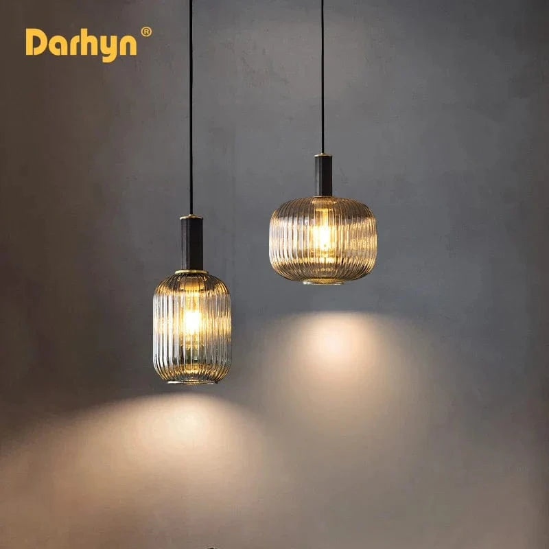 Lustre rétro LED en verre pour une déco intérieure élégante | Marco Lucetti