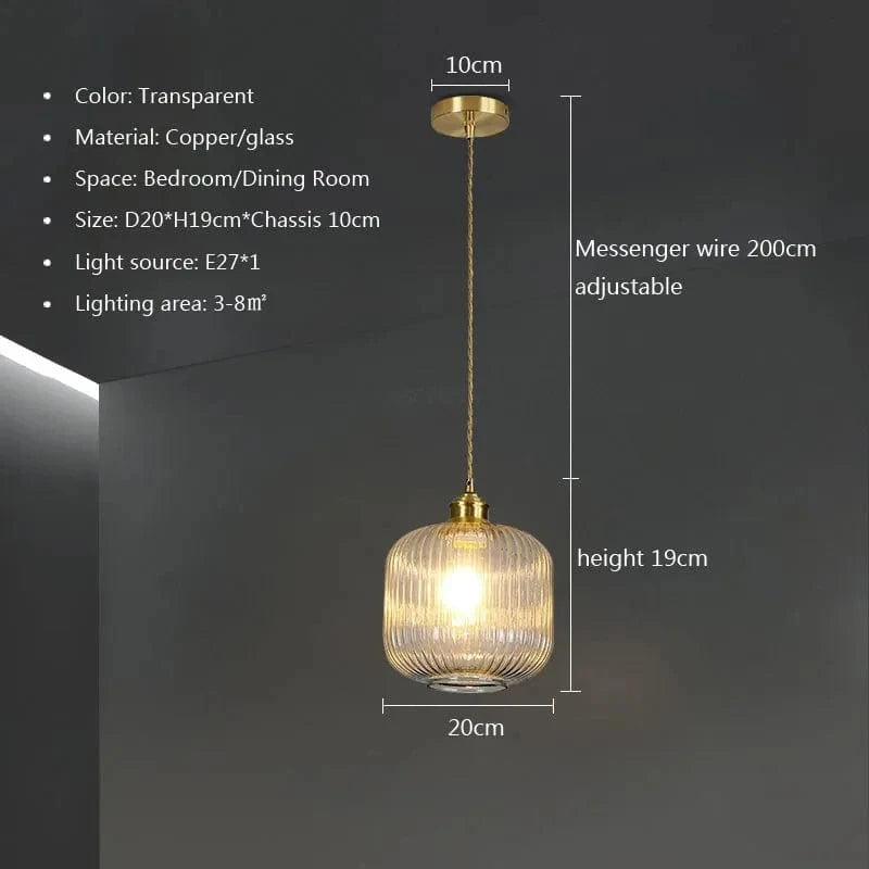 Lustre rétro LED en verre pour une déco intérieure élégante | Marco Lucetti PL658 Transparent-B / Blanc froid