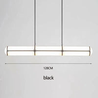Lustre rétro minimaliste design italien - Lampes suspendues en acrylique | Marco Lucetti Noir 128CM