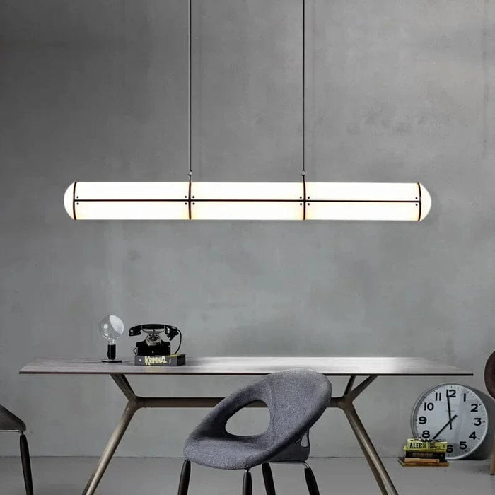 Lustre rétro minimaliste design italien - Lampes suspendues en acrylique | Marco Lucetti Noir 150cm