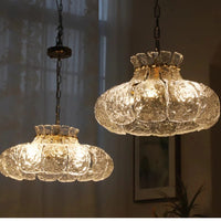 Lustre rétro nordique en cuivre et verre - Design vintage de luxe | Marco Lucetti