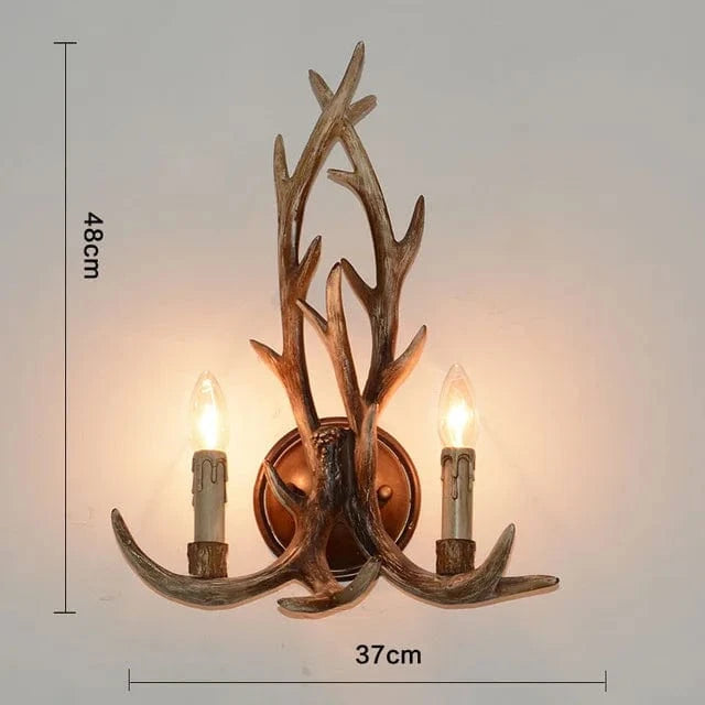 Lustre Rétro Résine Bois Marron Blanc - Idéal pour Salon, Restaurant, et Bar | Marco Lucetti Applique marron