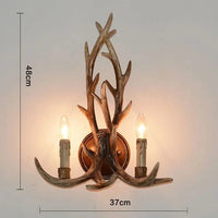 Lustre Rétro Résine Bois Marron Blanc - Idéal pour Salon, Restaurant, et Bar | Marco Lucetti Applique marron