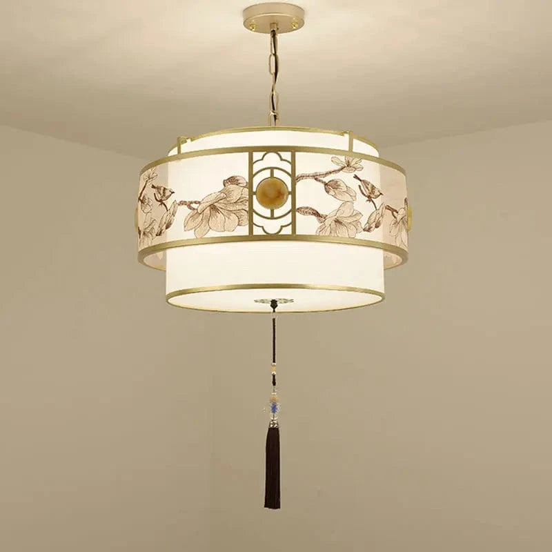Lustre rétro rond pour restaurant chinois : Lampe suspendue créative de la nouvelle collection orientale | Marco Lucetti