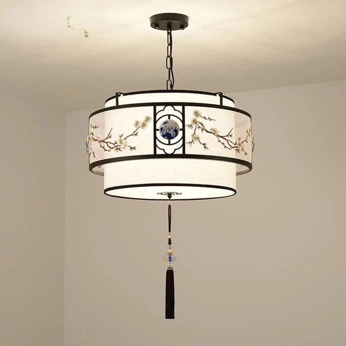 Lustre rétro rond pour restaurant chinois : Lampe suspendue créative de la nouvelle collection orientale | Marco Lucetti