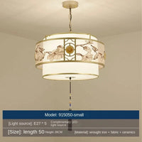 Lustre rétro rond pour restaurant chinois : Lampe suspendue créative de la nouvelle collection orientale | Marco Lucetti Or 50cm