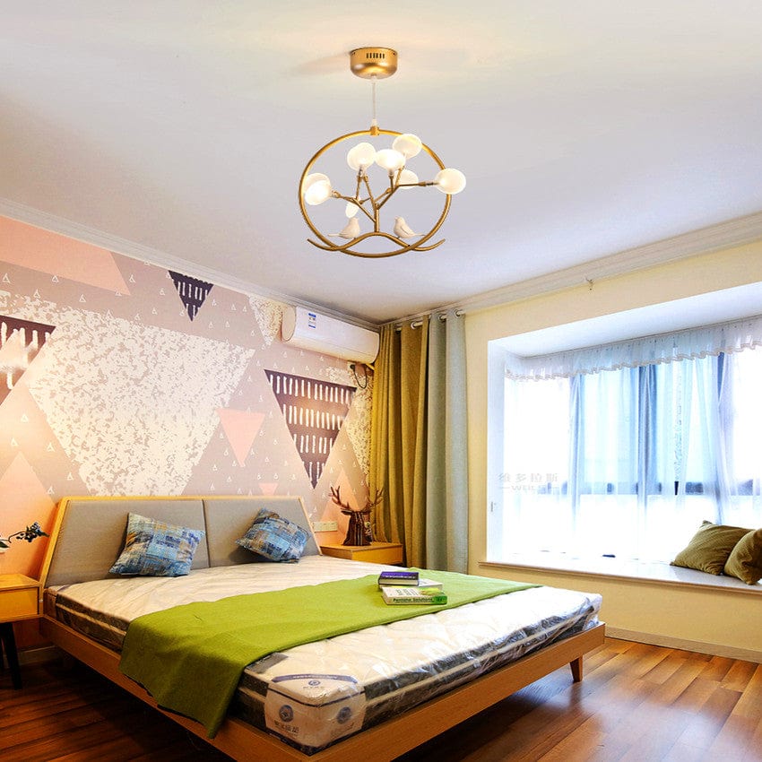 Lustre Rhym - Design Moderne avec Arbre et Oiseaux | Marco Lucetti