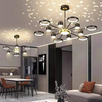 Lustre romantique étoilé moderne à 6 lumières créatif 2024 - Collection Stella Glow | Marco Lucetti