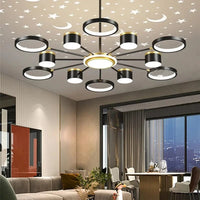 Lustre romantique étoilé moderne à 6 lumières créatif 2024 - Collection Stella Glow | Marco Lucetti