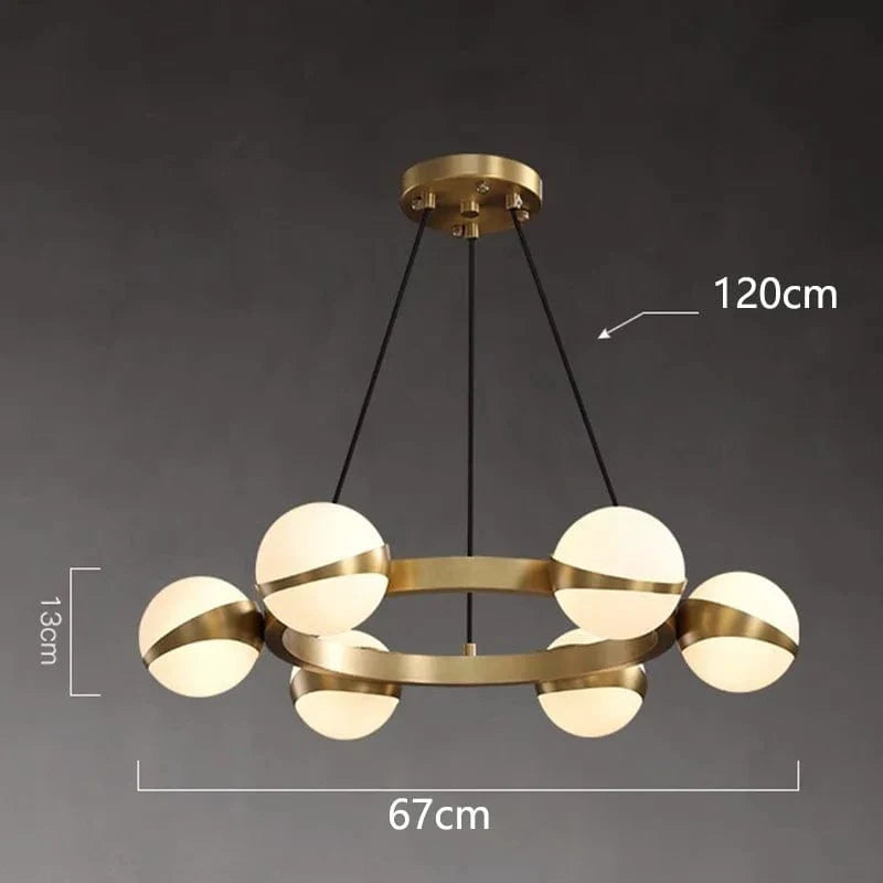Lustre rond design LED moderne - Éclairage exclusif | Marco Lucetti 6 têtes / Gradation à distance RC