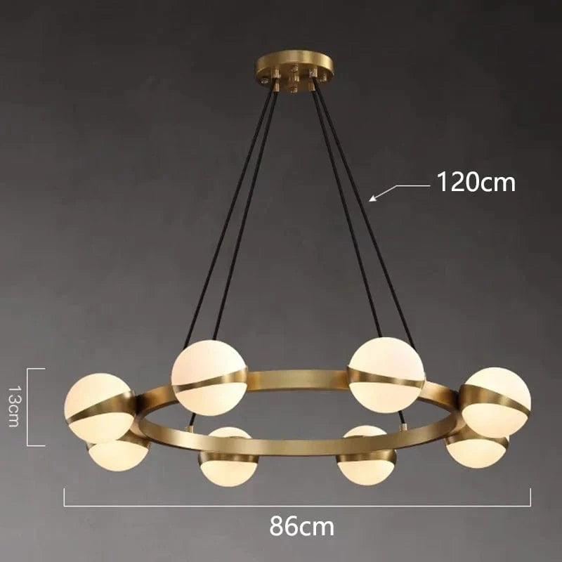 Lustre rond design LED moderne - Éclairage exclusif | Marco Lucetti 8 têtes / Gradation à distance RC