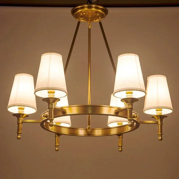 Lustre rond en cuivre pour chambre à coucher - Édition Complète | Marco Lucetti