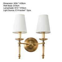 Lustre rond en cuivre pour chambre à coucher - Édition Complète | Marco Lucetti Applique 2 Lumières