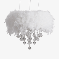 Lustre RoundLux LED Plume & Crystal