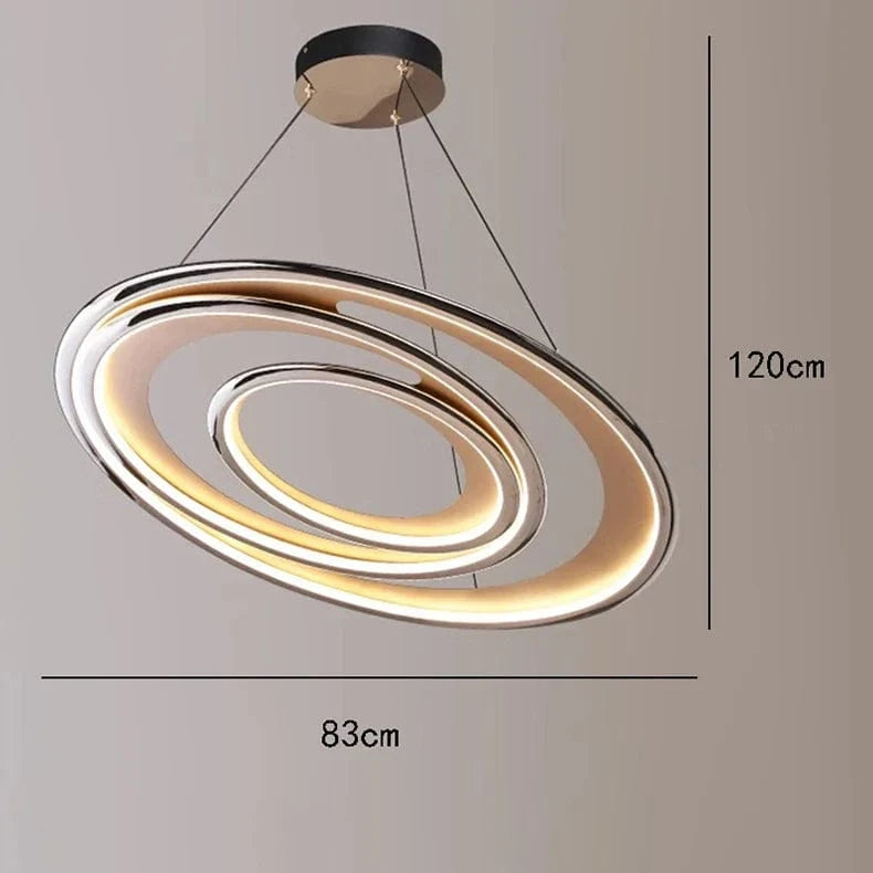 Lustre Rond Moderne LED pour un Intérieur de Luxe et Élégant | Marco Lucetti 83 cm / Gradation à distance RC