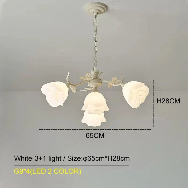 Lustre Rose de Botimi | Marco Lucetti Blanc-4-led 2 couleurs