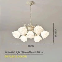 Lustre Rose de Botimi | Marco Lucetti Blanc-7-led 2 couleurs