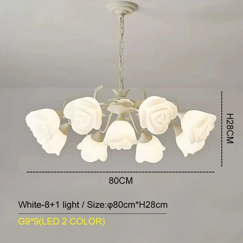 Lustre Rose de Botimi | Marco Lucetti Blanc-9-led 2 couleurs