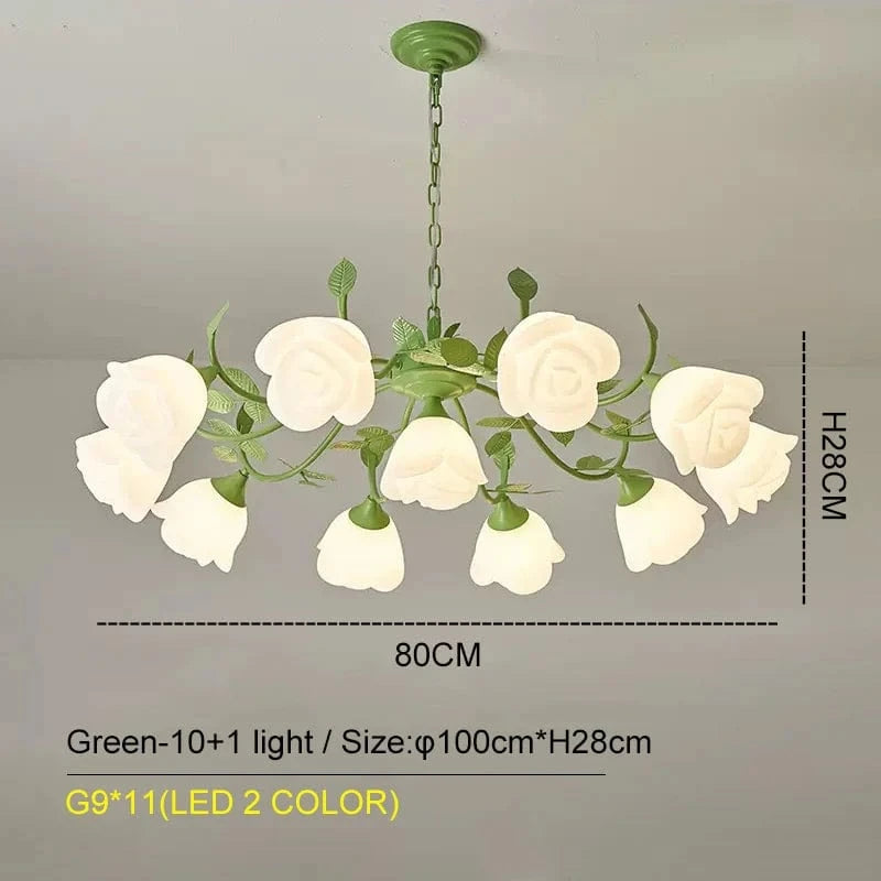 Lustre Rose de Botimi | Marco Lucetti Vert-11-led 2 couleurs