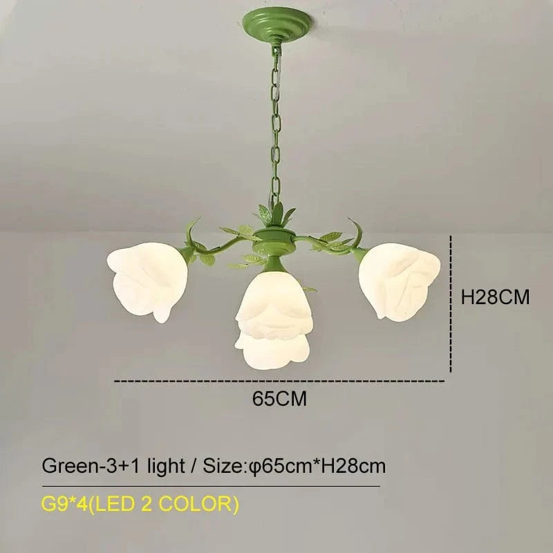 Lustre Rose de Botimi | Marco Lucetti Vert-4-led 2 couleurs