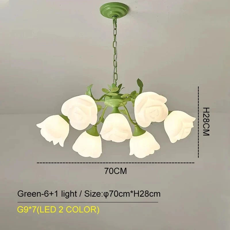 Lustre Rose de Botimi | Marco Lucetti Vert-7-led 2 couleurs