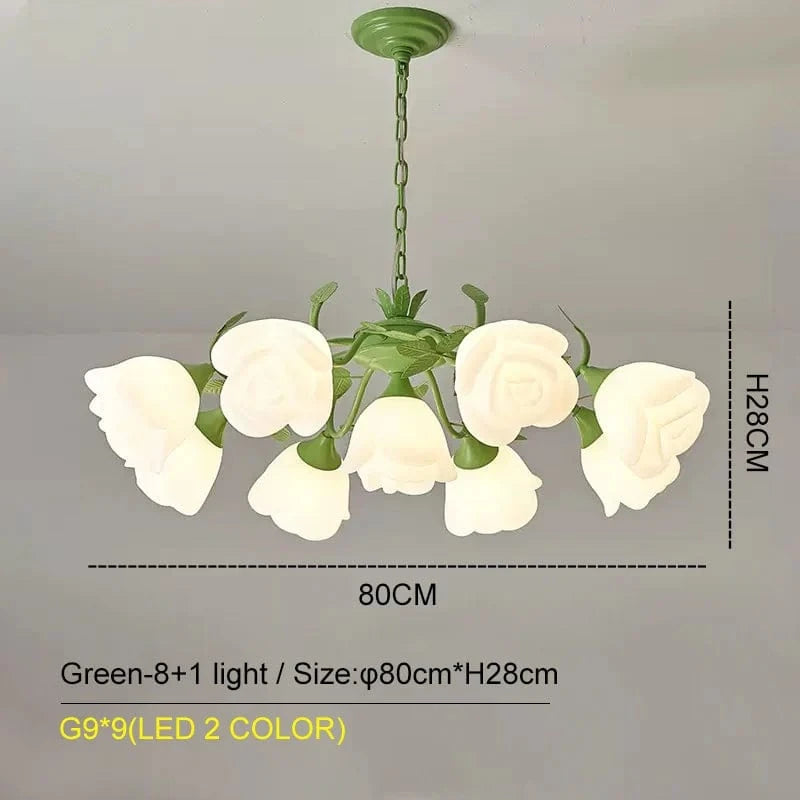 Lustre Rose de Botimi | Marco Lucetti Vert-9-led 2 couleurs