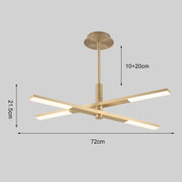 Lustre Rotatif Luxe pour Salle à Manger | Marco Lucetti 4 têtes or 24W / RC à intensité variable