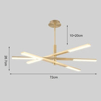 Lustre Rotatif Luxe pour Salle à Manger | Marco Lucetti 6 têtes or 56W / RC à intensité variable