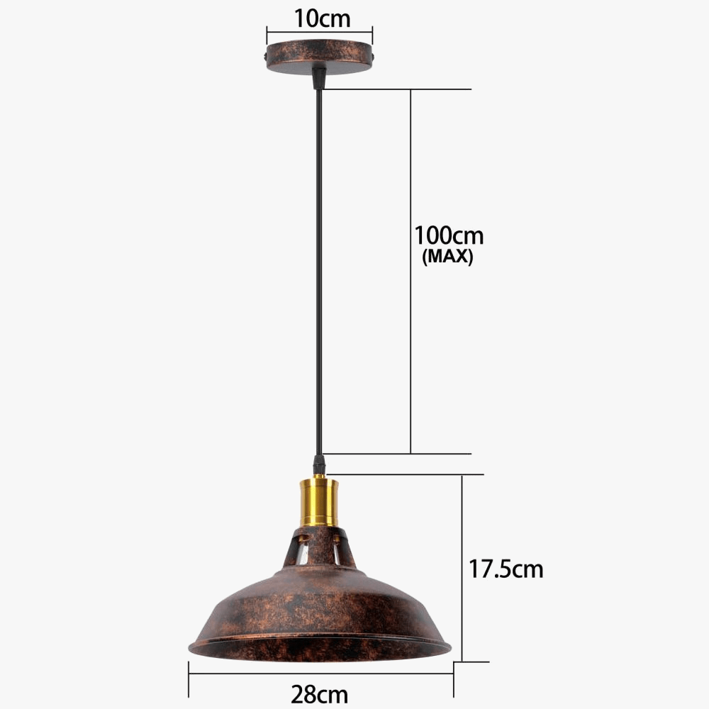 Lustre Rouille Métal Restauré pour Plafond de Maison | Marco Lucetti