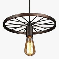 Lustre Rouille Métal Restauré pour Plafond de Maison | Marco Lucetti