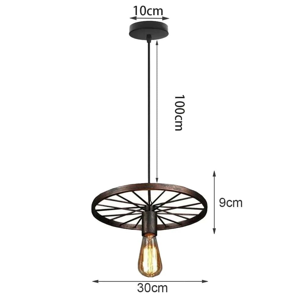 Lustre Rouille Métal Restauré pour Plafond de Maison | Marco Lucetti Modèle 7