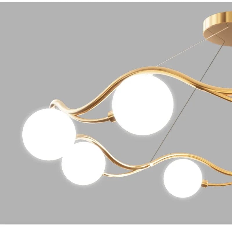 Lustre Royal Luxe en Or avec Boule de Verre LED | Marco Lucetti