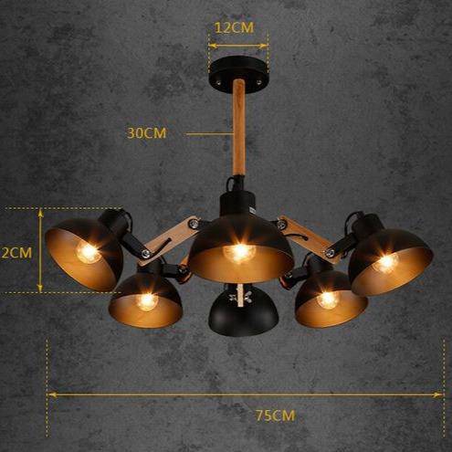 Lustre Rustic Country en Bois et Métal Antique | Marco Lucetti