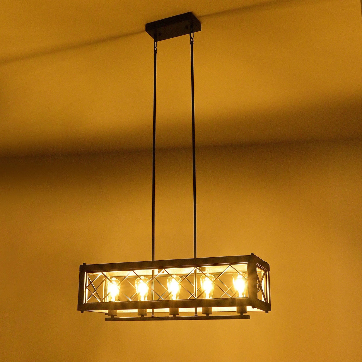 Lustre rustique en métal et bois - Collection Artisanat moderne | Marco Lucetti